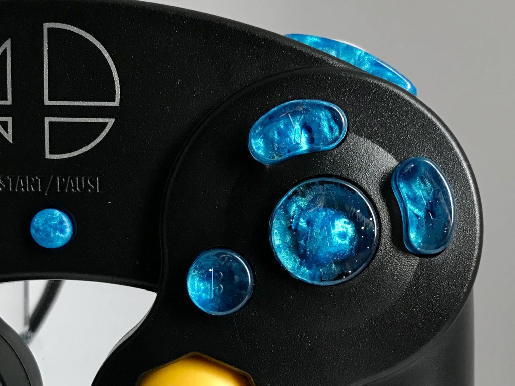Blue Custom Gamecube Controller Buttons Z
