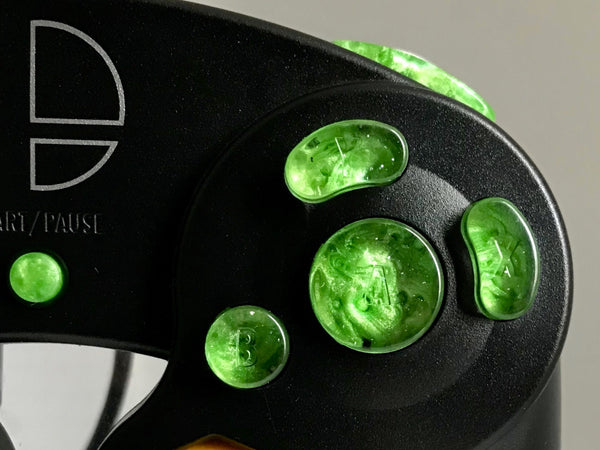 Green Custom Gamecube Controller Buttons Z