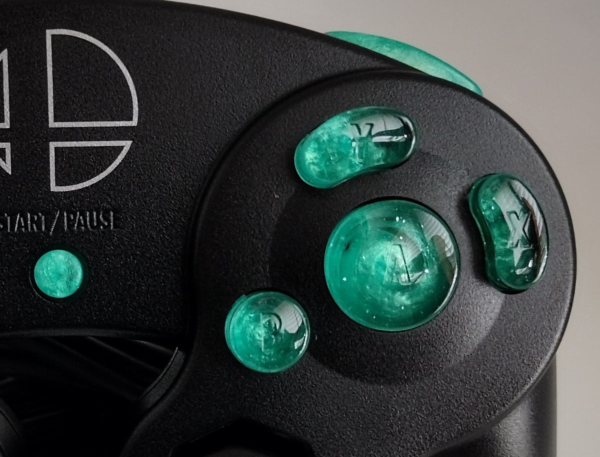 Sea Foam Nebula Gamecube Buttons (MADE TO ORDER) – Señor Retro