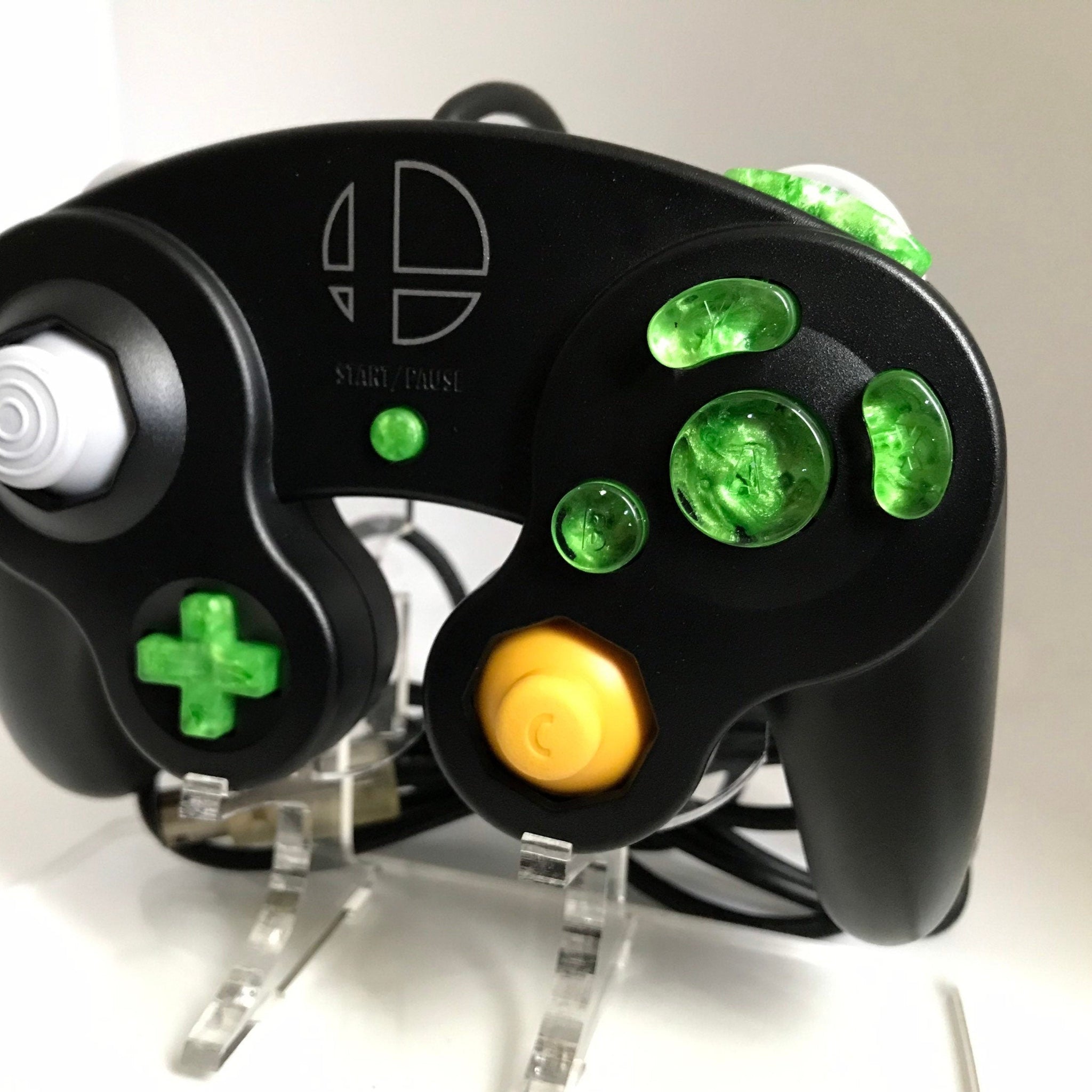 Lime Green Nebula Gamecube Buttons (MADE TO ORDER) – Señor Retro