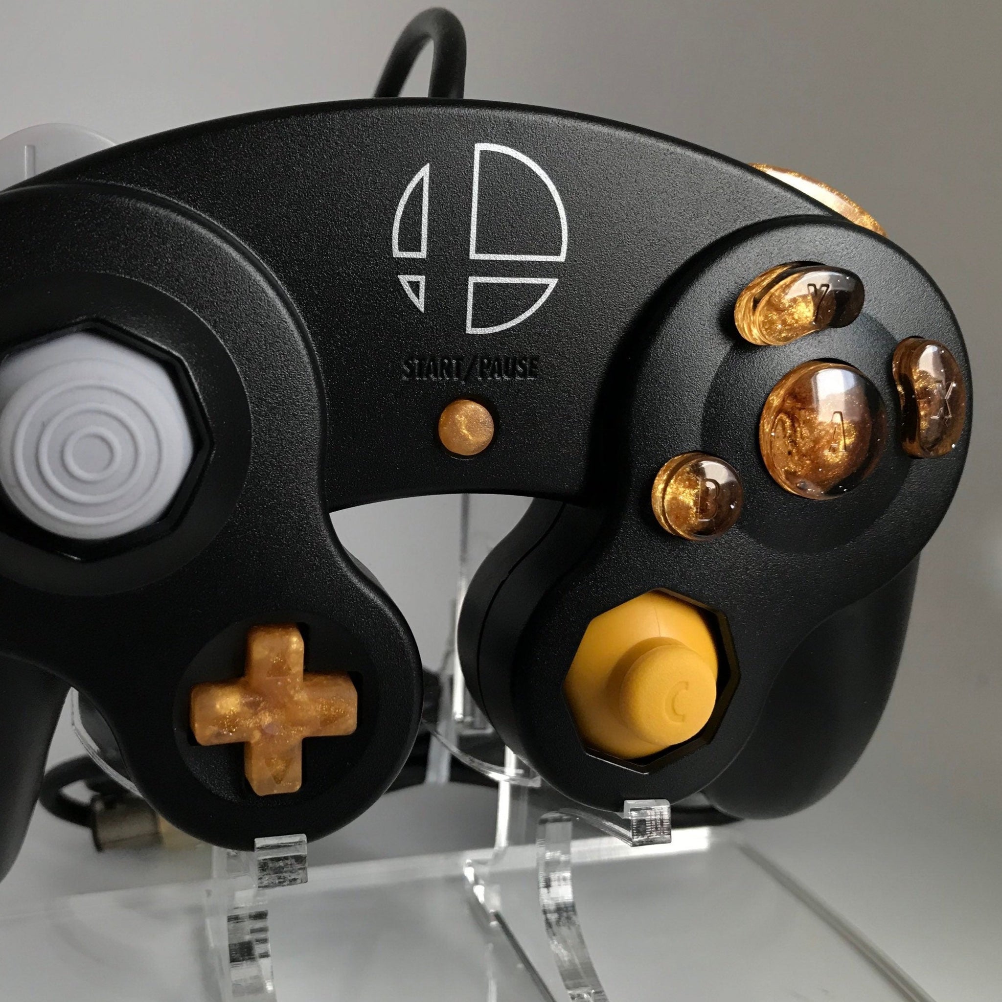 Brilliant Gold Nebula Gamecube Buttons (MADE TO ORDER) – Señor Retro